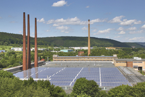 Kahla erzeugt ökologischen Strom aus Sonnenenergie durch die hauseigene Photovoltaikanlage. Foto: Kahla