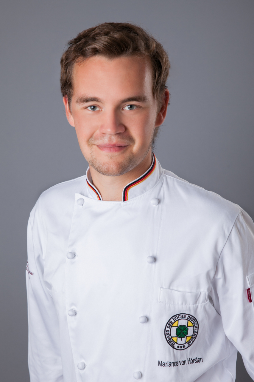 Beim Nachwuchswettbewerb Global Young Chef Challenge gewann der Deutsche Kandidat Karl Marianus von Hörsten Gold. Foto: Sirha