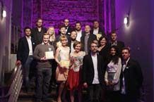 Die Gewinner des Gastro-Gründerpreises 2014 bei der Preisverleihung in Berlin. Foto: Gastro-Gründerpreis